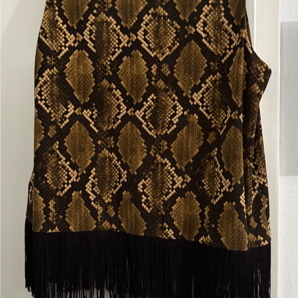 Michael Kors Black and Brown Patterned sleeveless top